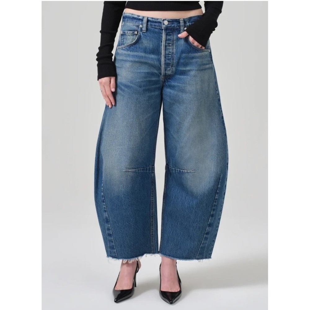 Citizens of Humanity Button Fly Horseshoe Raw Hem Jeans in Marshal Wash Size 30